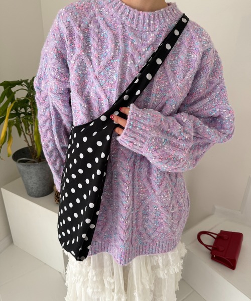 lanan select(ラナンセレクト)の「カラフル毛糸ボリュームニットセーター(ニット/セーター・レディース・ブルー/ベビーピンク/イエロー・FREE)」の22枚目の写真