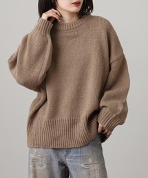 &soiree モックネックボリュームスリーブニット