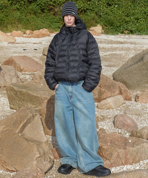 OY(オーワイ)の「『OY/オーワイ』CURVED ZIPPER LIGHTWEIGHT PUFFER JACKET/カーブジップライトウェイトジャケット(ダウンジャケット/コート・レディース・ブラック・L/M)」の7枚目の写真