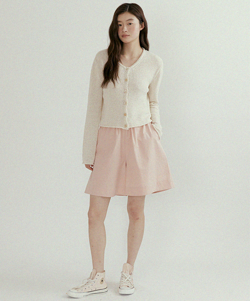 LINGSEOUL(リングソウル)の「linen blended knit cardigan-oatmeal(カーディガン/ボレロ・レディース・その他・FREE)」の2枚目の写真