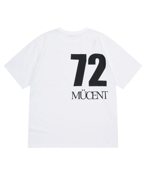 MUCENT(ムセント)の「シグネチャーバッグ72レタリング半袖Tシャツ男女共用(2カラー)(Tシャツ/カットソー・レディース・ホワイト/ブラック・MEDIUM/LARGE)」の2枚目の写真