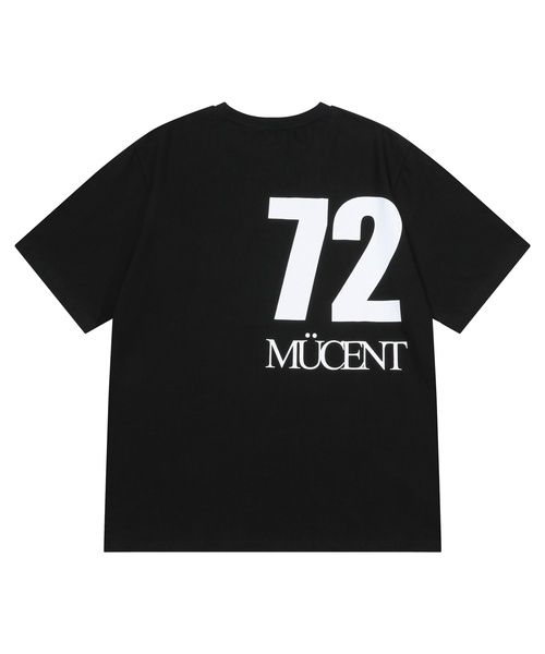 MUCENT(ムセント)の「シグネチャーバッグ72レタリング半袖Tシャツ男女共用(2カラー)(Tシャツ/カットソー・レディース・ホワイト/ブラック・MEDIUM/LARGE)」の1枚目の写真