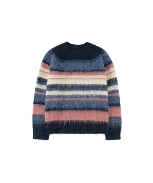 VANONE ATELIER（バノンアトリエ）の「KN4276 グラデーションストライプニット_Navy（ニット/セーター・レディース・ネイビー・FREE）」の2枚目の写真