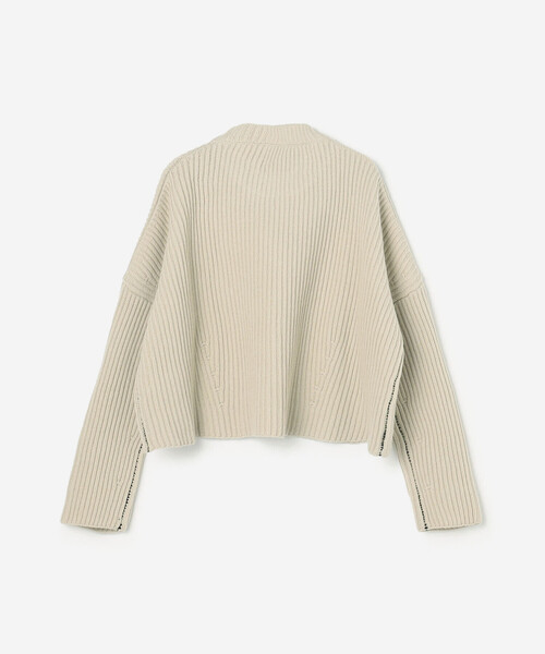 ROBERTO COLLINA（ロベルトコリーナ）の「roberto collina | リブニット クルーネックセーター WOMEN（ニット/セーター・レディース・ネイビー/オートミール/グレー系その他・XS）」の5枚目の写真