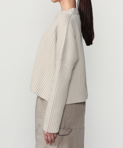 ROBERTO COLLINA（ロベルトコリーナ）の「roberto collina | リブニット クルーネックセーター WOMEN（ニット/セーター・レディース・ネイビー/オートミール/グレー系その他・XS）」の10枚目の写真