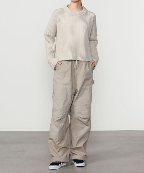 ROBERTO COLLINA（ロベルトコリーナ）の「roberto collina | リブニット クルーネックセーター WOMEN（ニット/セーター・レディース・ネイビー/オートミール/グレー系その他・XS）」の13枚目の写真