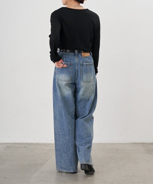 SHENERY(シーナリー)の「シアーロングスリーブTEE(Tシャツ/カットソー・レディース・ホワイト/ブルー系その他/ブラック/グレー・FREE)」の17枚目の写真