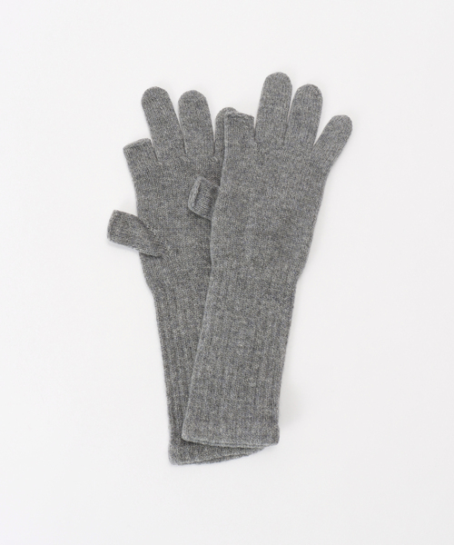 Thom Browne 手袋 グレー WILLIAM BRUNTON/ウィリアム ブラントン ロングカーフグローブオープン