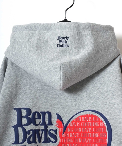 BEN DAVIS(ベンデイビス)の「BEN DAVIS/ベンデイビス PUFFY HEART HOODIE/オーバーサイズ 裏起毛 ストリート バックプリント ロゴ ワンポイント刺繍 スウェット パーカー フーディー/レディース メンズ(パーカー・メンズ・スミクロ/グレー・M/L/XL)」の17枚目の写真