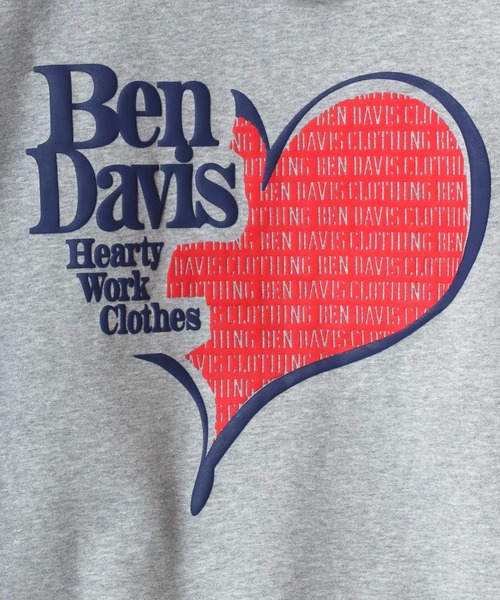 BEN DAVIS(ベンデイビス)の「BEN DAVIS/ベンデイビス PUFFY HEART HOODIE/オーバーサイズ 裏起毛 ストリート バックプリント ロゴ ワンポイント刺繍 スウェット パーカー フーディー/レディース メンズ(パーカー・メンズ・スミクロ/グレー・M/L/XL)」の19枚目の写真