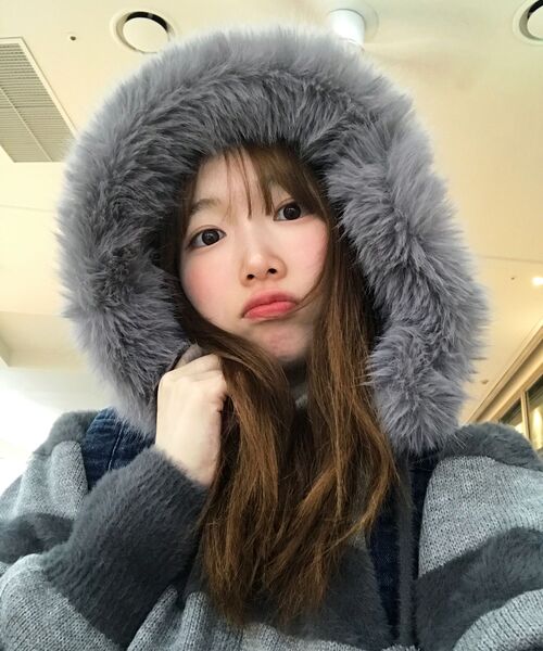 RuNaKi'Hu'(ルナキフ)の「WXK021 タンポポモヘアニットフードジップアップ (チャコール)(パーカー・レディース・その他・1/2)」の7枚目の写真