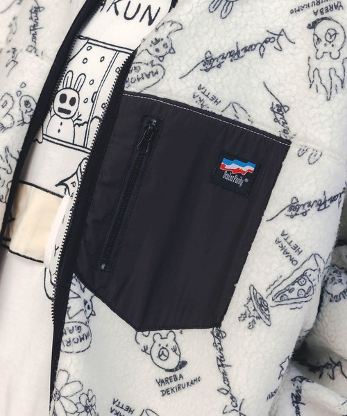 ScoLar Parity（スカラーパリティ）の「353133：落書き調Parityキャラ厚手ボアハイネックブルゾン（ブルゾン・レディース・ブラック/アイボリー・M）」の19枚目の写真