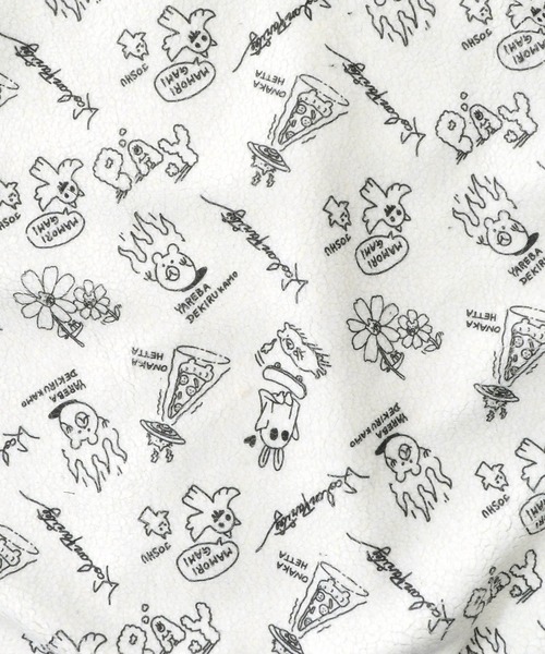 ScoLar Parity（スカラーパリティ）の「353133：落書き調Parityキャラ厚手ボアハイネックブルゾン（ブルゾン・レディース・ブラック/アイボリー・M）」の7枚目の写真