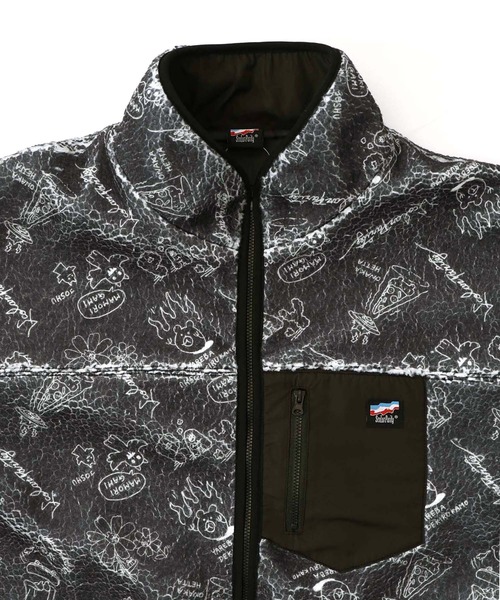 ScoLar Parity（スカラーパリティ）の「353133：落書き調Parityキャラ厚手ボアハイネックブルゾン（ブルゾン・レディース・ブラック/アイボリー・M）」の10枚目の写真