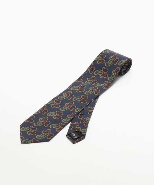EDIFICE（エディフィス）の「BLECK(ブレック) 別注 Paisley タイ（ネクタイ・メンズ・ネイビー/ボルドー/チャコールグレー・FREE）」の5枚目の写真