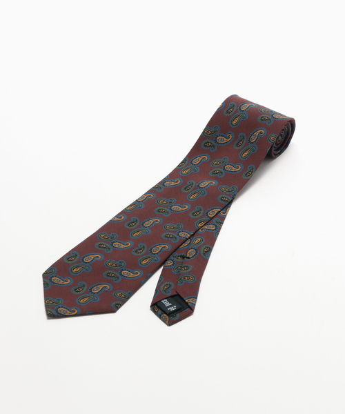 EDIFICE（エディフィス）の「BLECK(ブレック) 別注 Paisley タイ（ネクタイ・メンズ・ネイビー/ボルドー/チャコールグレー・FREE）」の6枚目の写真