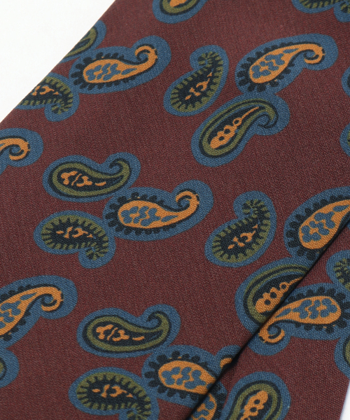 EDIFICE（エディフィス）の「BLECK(ブレック) 別注 Paisley タイ（ネクタイ・メンズ・ネイビー/ボルドー/チャコールグレー・FREE）」の10枚目の写真
