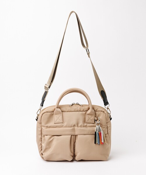cheek(BAG)(チーク)の「【cheek】w pocket 3way boston カラーコードハンドル 3WAY ナイロン ボストン バッグ(ボストンバッグ・レディース・グレー/ブラック/カーキ/ベージュ・フリー)」の9枚目の写真
