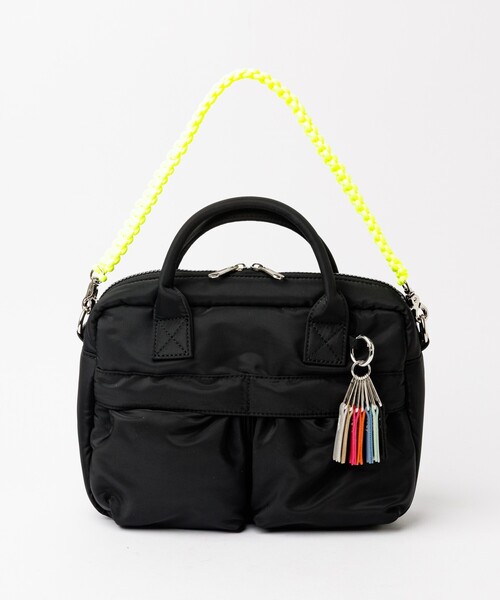 cheek(BAG)(チーク)の「【cheek】w pocket 3way boston カラーコードハンドル 3WAY ナイロン ボストン バッグ(ボストンバッグ・レディース・グレー/ブラック/カーキ/ベージュ・フリー)」の11枚目の写真