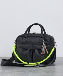 【cheek】w pocket 3way boston カラーコードハンドル 3WAY ナイロン ボストン バッグ
