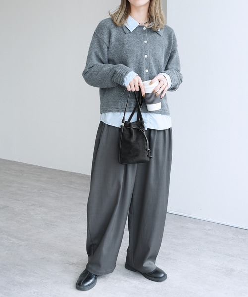 reca（レカ）の「スエードショルダーバッグ（ショルダーバッグ・レディース・ブラック/ブラウン・ONE SIZE）」の6枚目の写真