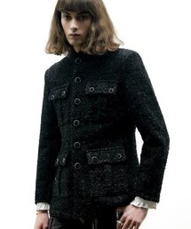 UNTAGE（アンテージ）の「ラメブークレツイードフィールドジャケット(ブラック)_UTO-FB48（テーラードジャケット）」