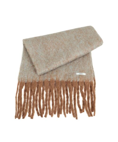 MURUA（ムルーア）の「MIXカラーフリンジマフラー（マフラー・レディース・キャメル・FREE）」の3枚目の写真