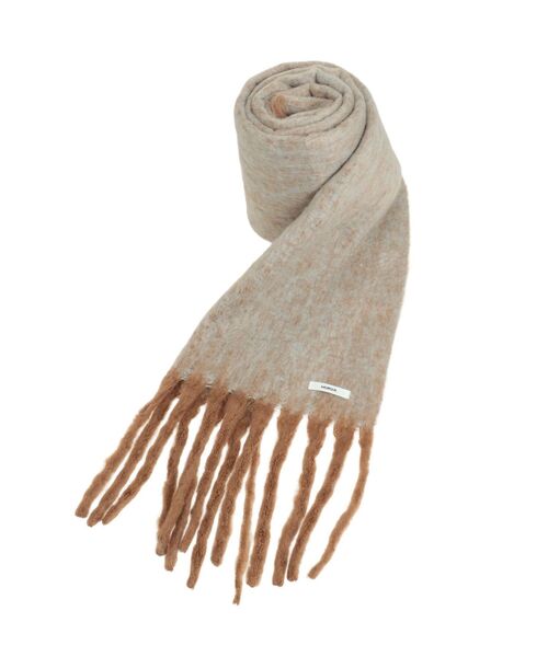 MURUA（ムルーア）の「MIXカラーフリンジマフラー（マフラー・レディース・キャメル・FREE）」の7枚目の写真