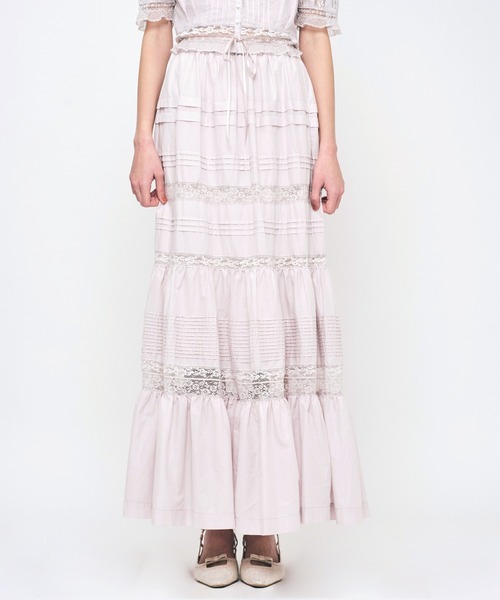 ME COUTURE(ミークチュール)の「レースMIXティアードスカート(スカート・レディース・ラベンダー/ピンク/オフホワイト・0/1)」の15枚目の写真