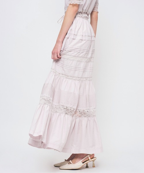 ME COUTURE(ミークチュール)の「レースMIXティアードスカート(スカート・レディース・ラベンダー/ピンク/オフホワイト・0/1)」の16枚目の写真