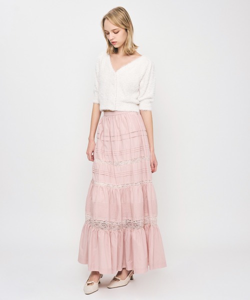 ME COUTURE(ミークチュール)の「レースMIXティアードスカート(スカート・レディース・ラベンダー/ピンク/オフホワイト・0/1)」の11枚目の写真