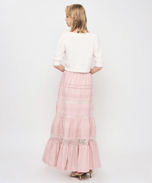 ME COUTURE(ミークチュール)の「レースMIXティアードスカート(スカート・レディース・ラベンダー/ピンク/オフホワイト・0/1)」の13枚目の写真