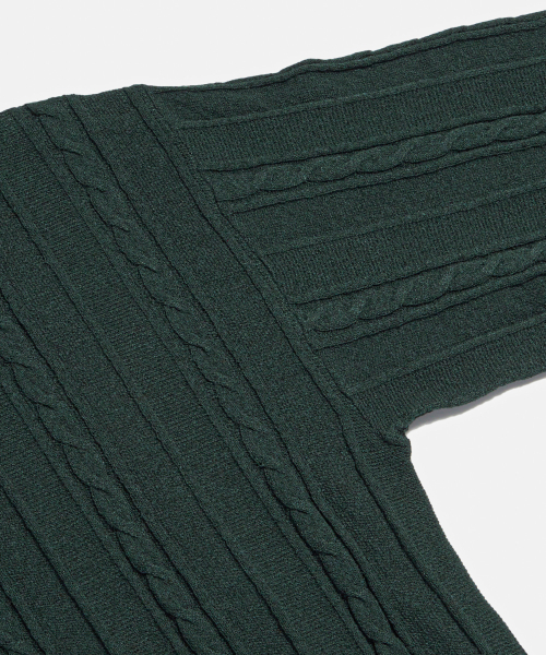 ESPIONAGE（エスピオナジ）の「2 Pocket Cable Polo Knit Forest Green（ポロシャツ・メンズ・その他・LARGE）」の7枚目の写真