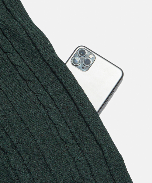 ESPIONAGE（エスピオナジ）の「2 Pocket Cable Polo Knit Forest Green（ポロシャツ・メンズ・その他・LARGE）」の10枚目の写真