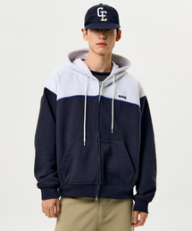 GARDEN EXPRESS（ガーデンエクスプレス）の「Color Block Hood Zip-Up (navy)（パーカー）」