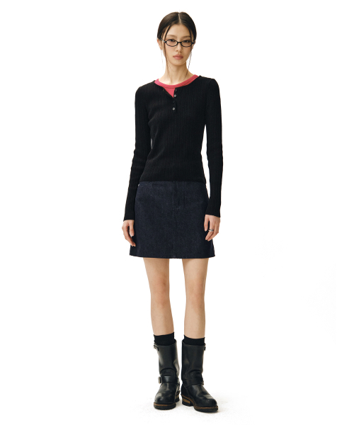DECET WOMEN(デケット ウーマン)の「シグネチャーミニスカート DCSK001CPインディゴ(スカート・レディース・その他・SMALL/MEDIUM/X-SMALL)」の7枚目の写真