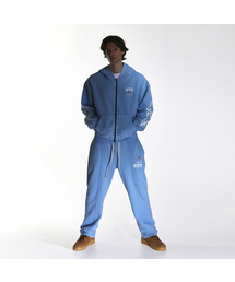 (American Casual Campaign) 1000g ピグメントストレートルーズフィットスウェットパンツ (ベイビーブルー)
