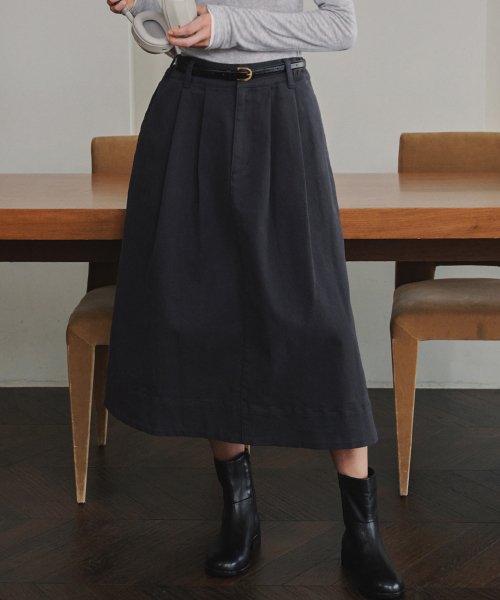 MALOUPE（マロップ）の「3111 起毛カラーデニムスカート (ダークグレー)（スカート・レディース・ダークグレー・SMALL/MEDIUM）」の5枚目の写真