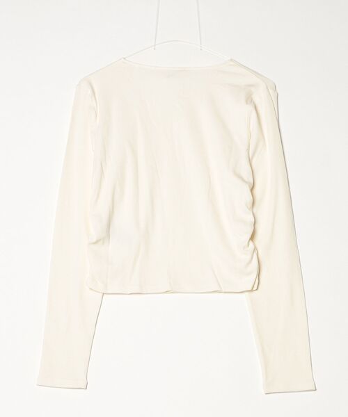 Guess（ゲス）の「NAT Rib Long Sleeves Top 長袖Tシャツ（Tシャツ/カットソー・レディース・アイボリー/ブラック・X-SMALL/MEDIUM/LARGE/SMALL）」の14枚目の写真