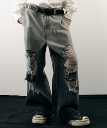 AIVER（アイバー）の「AIVER　フェードブリーチバギーダメージデニム（デニムパンツ）」