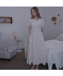 Floral Long Dress [Ivory]