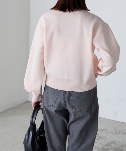 BONLECILL（ボンルシール）の「【マシンウォッシャブル】ゴールド多ボタンちびポケットカーディガン（カーディガン/ボレロ・レディース・イエロー/ブラック×ホワイト/ピンク/レッド/グレー/チャコールグレー/アイボリー・FREE）」の9枚目の写真