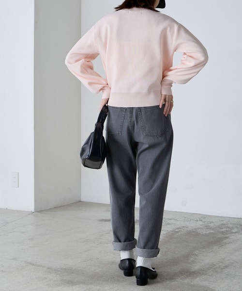 BONLECILL（ボンルシール）の「【マシンウォッシャブル】ゴールド多ボタンちびポケットカーディガン（カーディガン/ボレロ・レディース・イエロー/ブラック×ホワイト/ピンク/レッド/グレー/チャコールグレー/アイボリー・FREE）」の12枚目の写真