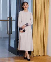 troisiemeCHACO | 【troisiemechaco×formforma】【ハレの日ドレス】パールボタンセレモニードレス/ワンピース/結婚式/パーティー/お呼ばれ/卒業式/入学式/顔合わせ/食事会/七五三/前撮り/お宮参り/学校行事/ママ/参観/母親/服(ドレス)