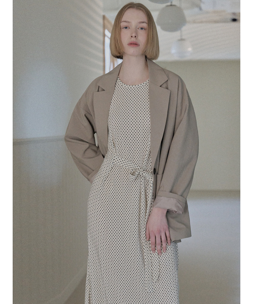 AVANT-G（アバン）の「Dot Pleated Puff Sleeve Dress - Ivory（ワンピース・レディース・その他・FREE）」の7枚目の写真