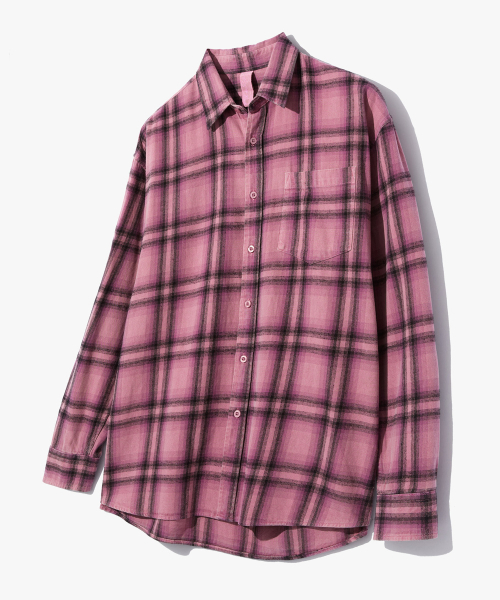 COFWI(コフウィー)の「ピグメントガイアチェックシャツピンク(シャツ/ブラウス・メンズ・その他・1(S)/2(M)/3(L))」の2枚目の写真