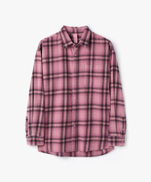 COFWI(コフウィー)の「ピグメントガイアチェックシャツピンク(シャツ/ブラウス・メンズ・その他・1(S)/2(M)/3(L))」の3枚目の写真