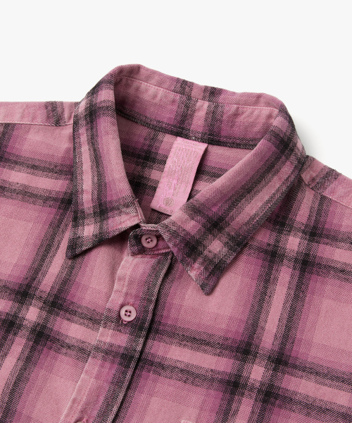 COFWI(コフウィー)の「ピグメントガイアチェックシャツピンク(シャツ/ブラウス・メンズ・その他・1(S)/2(M)/3(L))」の5枚目の写真