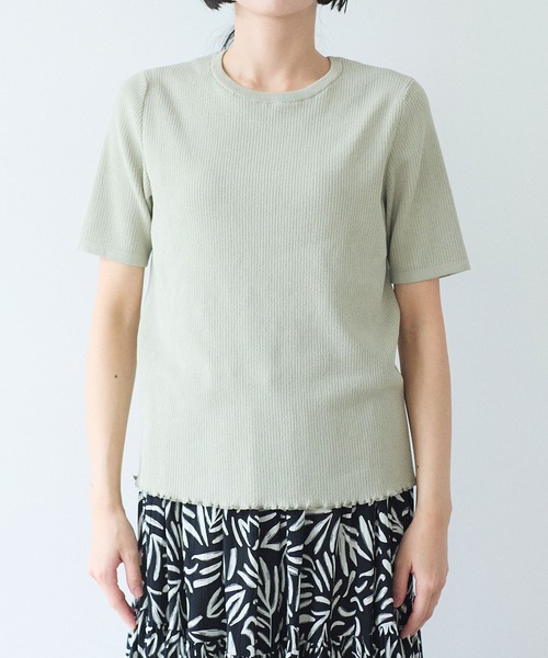 yuni(ユニ )の「●SAKURA pepper/Polyester Knit Tshirt(Tシャツ/カットソー・レディース・オリーブ/グリーン/イエロー/ブラック・FREE)」の11枚目の写真