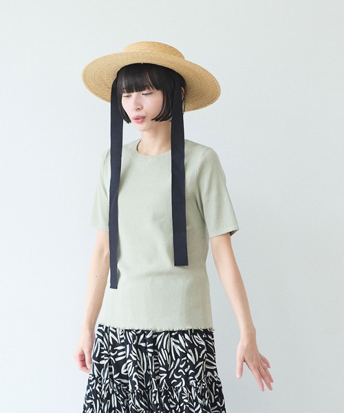 yuni(ユニ )の「●SAKURA pepper/Polyester Knit Tshirt(Tシャツ/カットソー・レディース・オリーブ/グリーン/イエロー/ブラック・FREE)」の9枚目の写真